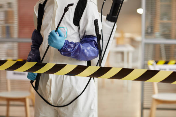 Professional Biohazard Cleanup technician working in Plympton, MA